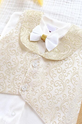 Sitilin Baby Boy Vest Bow Tie Mevlit Set Luxury Special Day and Mevlütlük Fancy Set 0 - 3 MONTHS STL6518