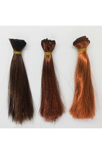 orhanucuzluk 15 cm Amigurumi Copper Synthetic Hair - 1 Piece