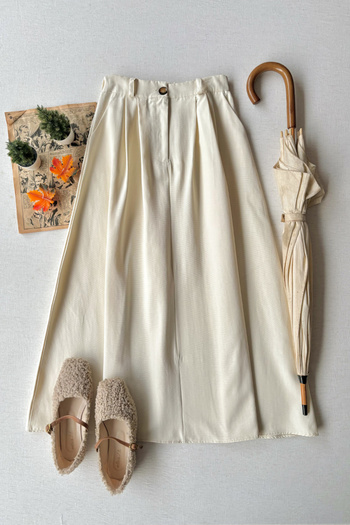 Ceylan Otantik Ecru Cotton Skirt