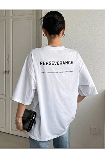 AFROGİYİM Women's Perseveranca Printed Oversize T-Shirt