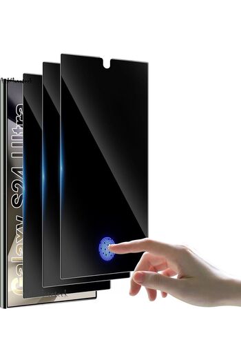 m.tk moveteck Samsung Galaxy S24 Ultra Screen Protector Ghost Glass Premium Gurved Glass with Active Fingerprint Reader