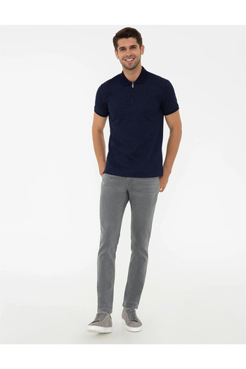 Pierre Cardin Μπλουζάκι με γιακά πόλο με σκούρο μπλε Navy Slim Fit