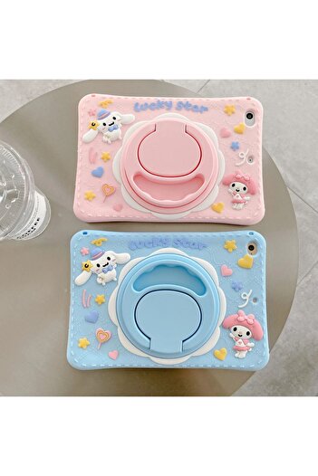 UnDePlus Apple iPad 6. Nesil 9.7" 2018 Uyumlu Kılıf Cute Dolls Çocuk Karekter Kılıfı A1893 A1954