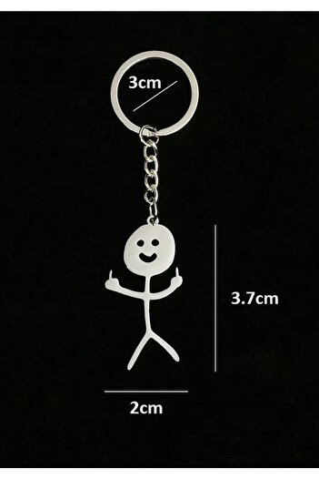 SPELT Stickman Metal Keychain