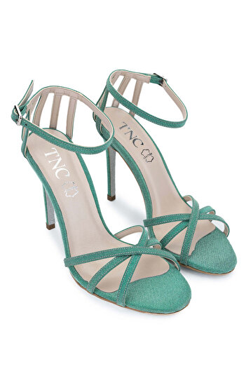 Tamer Tanca Green Vegan Women's Heeled Sandals