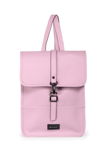 ICONE BAG Lilac Faux Leather Icone Matte Backpack with Hook Closure