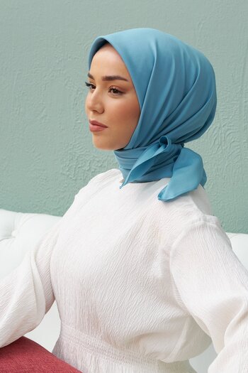 Silk Home Silk Home Μπλε Τυλιχτό Κασκόλ 11343-70 Απλό Σχέδιο