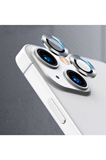 Go Aksesuar Iphone 13 Ve 13 Mini Silver Uyumlu Kamera Lens Koruyucu Cam