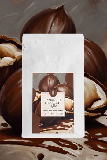 Mim and More Hazelnut & Chocolate Coffee Fındık Ve Çikolata Aromalı Kahve Filtre Kahve, 200 gr