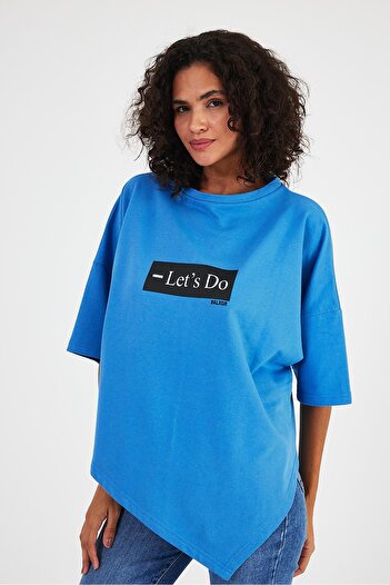 ALEXANDERGARDI Asimetrik Kesim Oversize T-shırt(B24-00194)