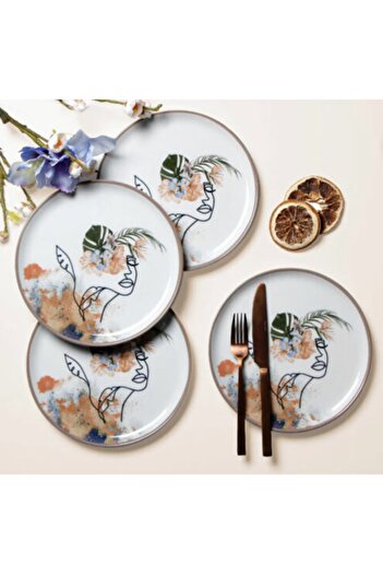 Porland Kedv Flat Plate 20 cm 6-Piece Plate Cake Set