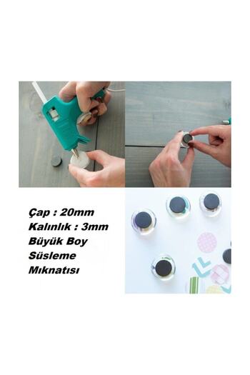 Dünya Magnet 50 Adet 20x3 Büyük Yuvarlak Ferrit Mıknatıs -kokulu Taş-nişan Süsleme Mıknatısı(50'li Paket)