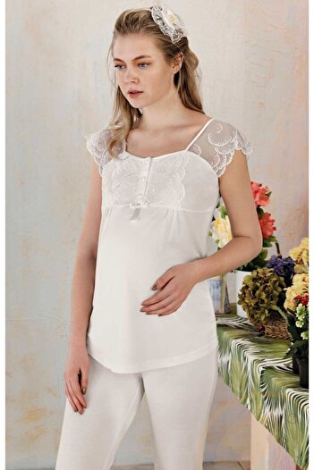 Fantasy Pink Color 3-Piece Maternity Pajama Set