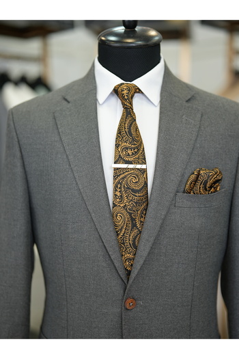 LONATOLİA Men's Slim Fit Italian Style Suit - Premium Point Stitching, Half Lined and Bag Pocket