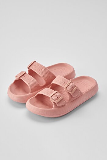 OZYO Lily Pudra - Παντόφλες παραλίας με διπλό λουράκι Eva Platform Daily Summer
