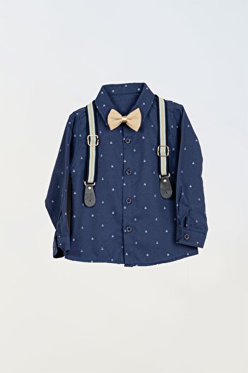 LULU Kids Boy's Suit with Bow Tie and Strap "sycamore" Model
