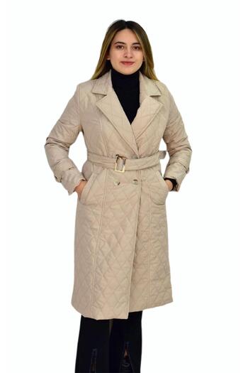 ressam Women's Quilted Diamond Stitched Coat K3140 BGL-ST03290