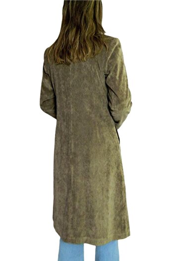 Eflatun Kadın Kahverengi Kadife Tunik Efl3149