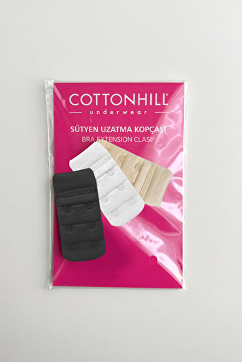Cottonhill Επέκταση γυναικείου σουτιέν 3 σειρών με 2 γάντζους - Συσκευασία των 3