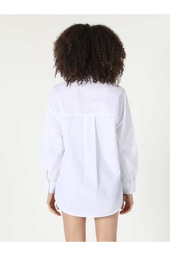 Colin's White Relaxed Fit Long Sleeve Women's Shirt - CL 1058726
