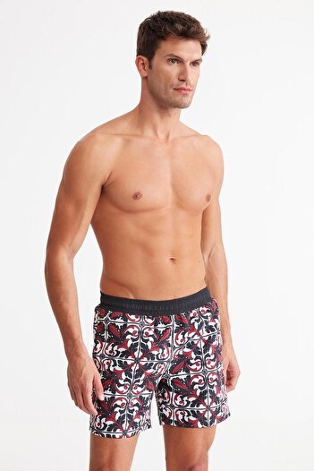 Kom Mahi Mediterranean Style Patterned Men's Swim Shorts