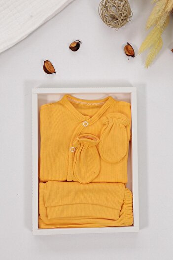 Sitilin Kız Bebek Sarı 5 Li Hastane Çıkışı Seti STL6649