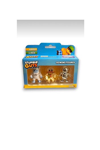 Giochi Presiozi Stumble Guys Series 1 - 3D Mini Figure Set 3 PCS - Megalodon Hazmat NBC Glowman 5 cm