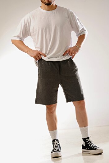 BÜYÜKKOL Cotton Two Thread Knitted Shorts