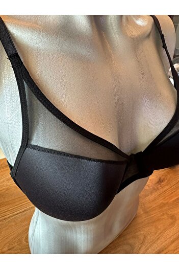 domino Supportless Tulle Detail Gathering Covered Bra