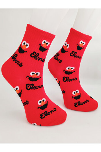 Bonapart Унисекс червени чорапи за колеж Elmo