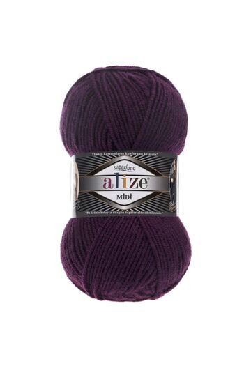 Alize Plum Superlana Midi 111 Πλεκτό με το χέρι Νήματα γιλέκο ζακέτα και νήματα πουλόβερ Beanie