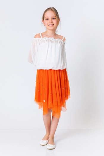 incity Girl's Asymmetrical Tulle Skirt