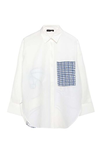 Quzu Ecru Shirt - Tuvid Detailed