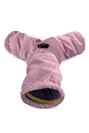 Dilekita Three-Way Foldable Velvet Cat Tunnel (Lila)
