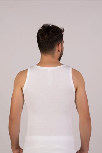AYD UNDERWEAR Nazar Yıldız 3-Piece Men's White Undershirt Srn-001804