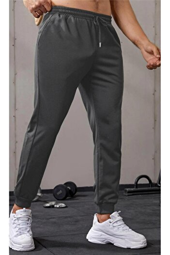 GHASSY CO. Ghassy Co. Erkek Dar Paça Running Hafif Koşucu Fitness Gym Athletic Dalgıç Kumaş Spor Eşofman Altı
