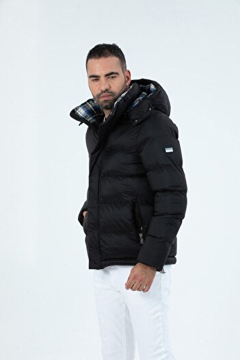 G-FOX Men's Short Detachable Hooded Padded Wind Resistant Water Repellent Puffer Jacket 9688