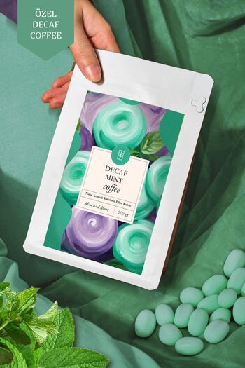 Mim and More Decaf Mint Coffee - Kafeinsiz Nane Aromalı Filtre Kahve, 200 gr