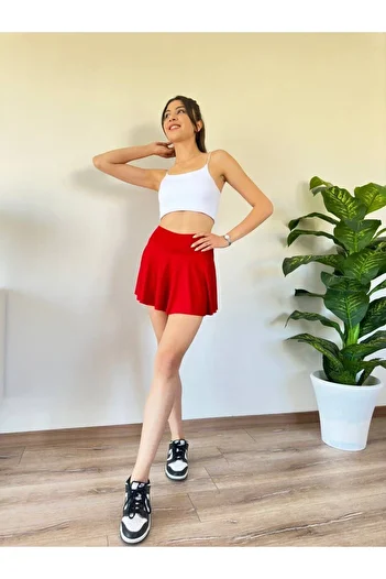 Bleu Petite Lycra Shorts Skirt