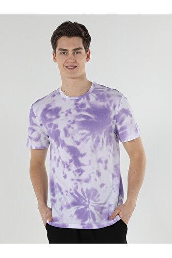 Colin's Ανδρικό κοντομάνικο μπλουζάκι Comfort Fit Crew Neck Μωβ Cl 1058669