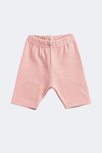 Minytrendy Baby Child 2-Piece Set Camisole Basic Biker Leggings Ribbed Short Summer Leggings 9 Months 3 Years Old