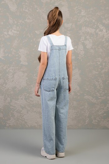 DMB BOYS & GIRLS Salopetă denim Slopet pentru fete 4-14 ani