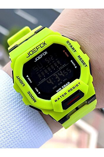 Joefox G-SHOCK Case Green/Black Digital Sports Wristwatch - 5 Atm Water Resistant