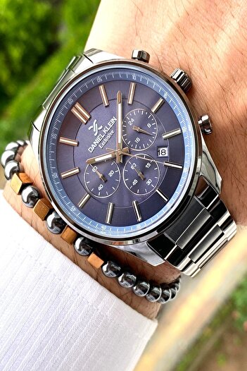 Daniel Klein Men's Wristwatch - New Season Stainless Steel Cord, 3ATM Waterproof+Bracelet