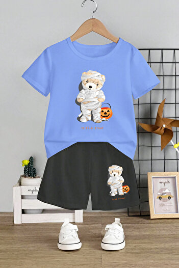 MYADA Crew Neck Elastic Kids Set - Trick or Treat Printed, Set of 2 12692