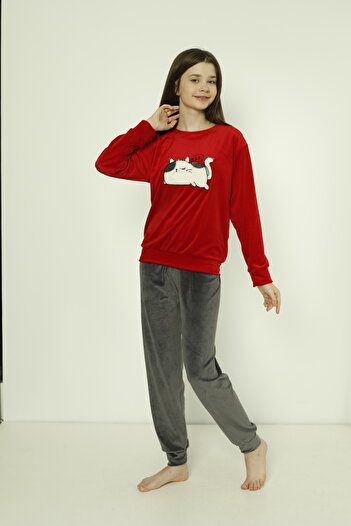 Ponki Young Velvet Waiter Pajama Set