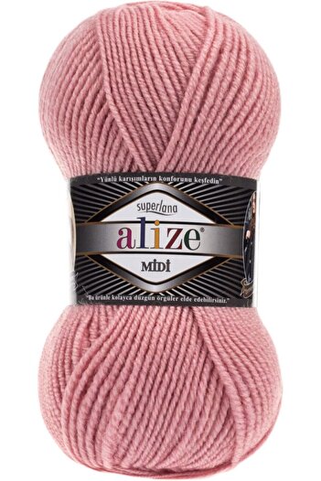 Alize Süperlana Midi Powder 161 - Πλεκτό στο χέρι με νήματα γιλέκο και ζακέτα