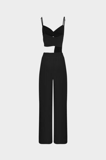 Açelya Okcu Γυναικεία Premium Bustier Μπλούζα και Παντελόνι Palazzo