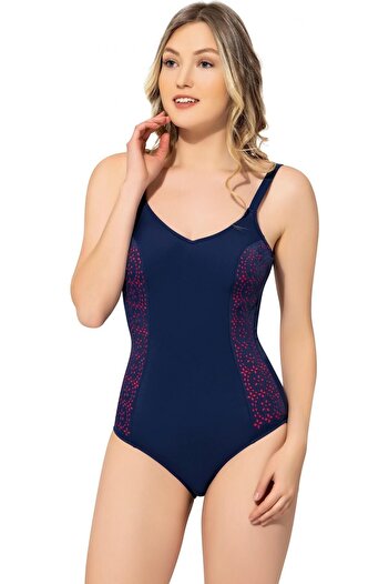 Argisa Μαγιό με φαρδύ λουράκι με σχέδιο 6027 Navy Blue