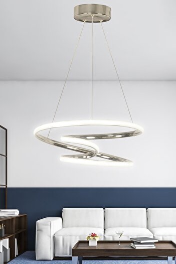 RANSOM Krom Kasa Beyaz Işık Galaksi Modern Led Avize Galaksi Ledli Avize